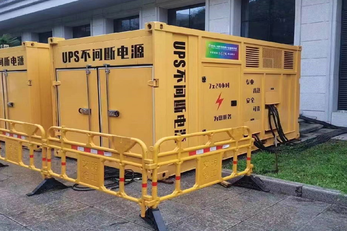 云溪发电机租赁施工现场