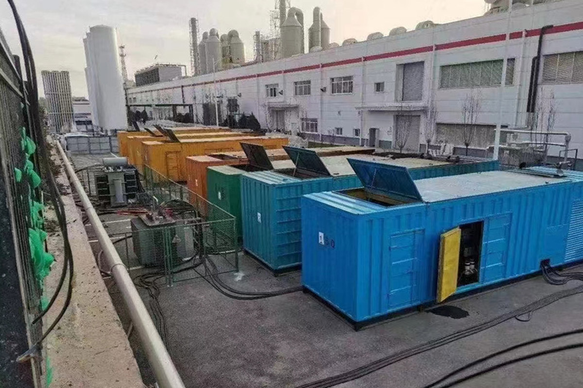 云溪发电机租赁施工现场